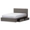 Baxton Studio Rene Modern King Size Grey 4-drawer Storage Platform Bed 127-7062 - alternate 6